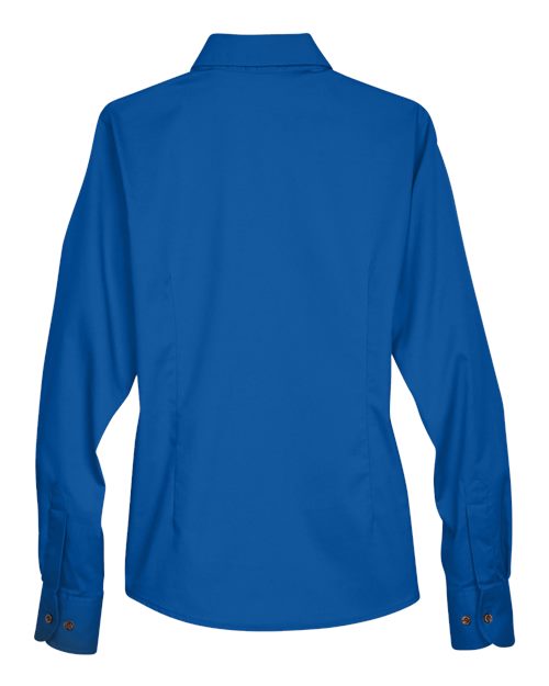Harriton M500W Women's Easy Blend™ Twill Dress Shirt with Stain-Release
