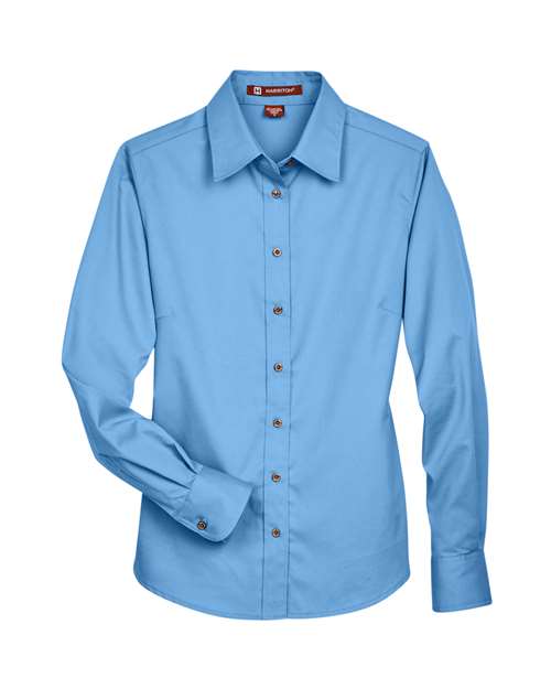 Harriton M500W Women's Easy Blend™ Twill Dress Shirt with Stain-Release