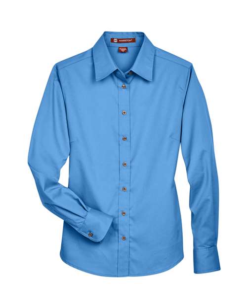 Harriton M500W Women's Easy Blend™ Twill Dress Shirt with Stain-Release