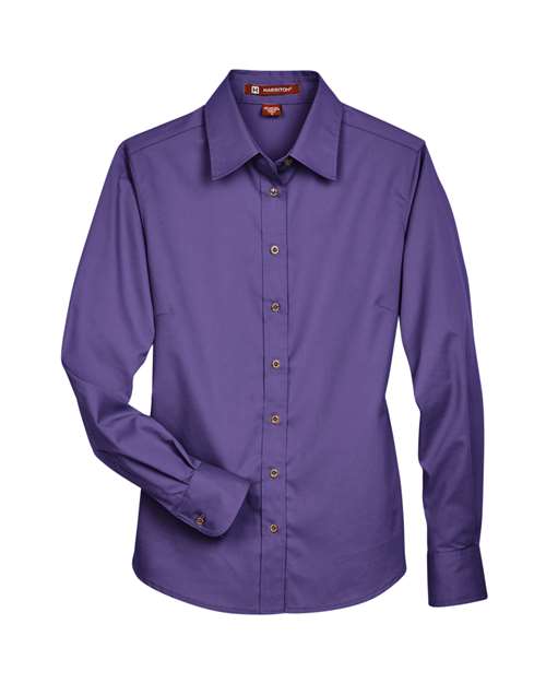 Harriton M500W Women's Easy Blend™ Twill Dress Shirt with Stain-Release
