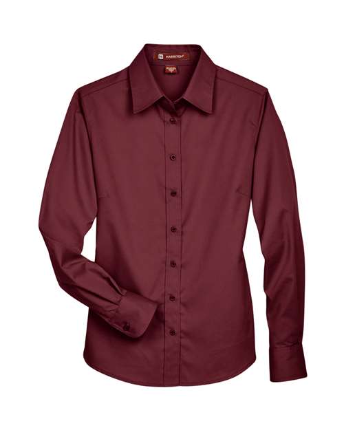 Harriton M500W Women's Easy Blend™ Twill Dress Shirt with Stain-Release