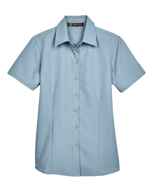 Harriton M560W Women's Barbados Textured Camp Shirt