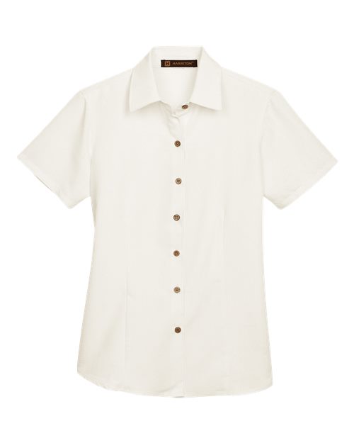 Harriton M560W Women's Barbados Textured Camp Shirt