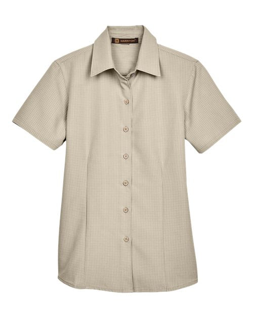 Harriton M560W Women's Barbados Textured Camp Shirt