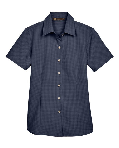 Harriton M560W Women's Barbados Textured Camp Shirt