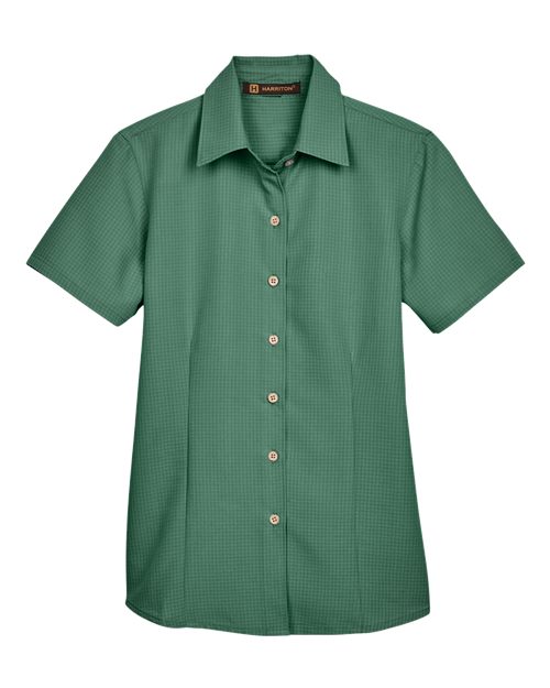 Harriton M560W Women's Barbados Textured Camp Shirt