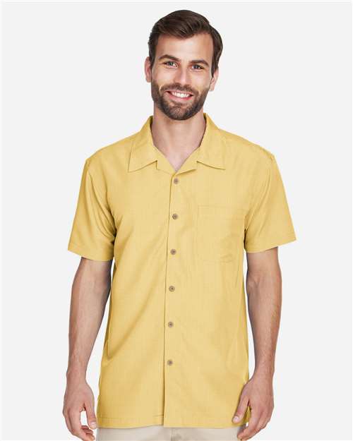 Harriton M560 Men's Barbados Textured Camp Shirt