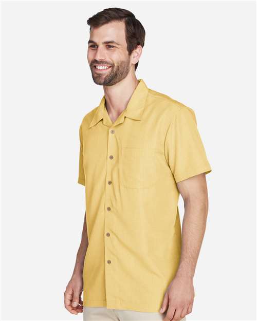 Harriton M560 Men's Barbados Textured Camp Shirt