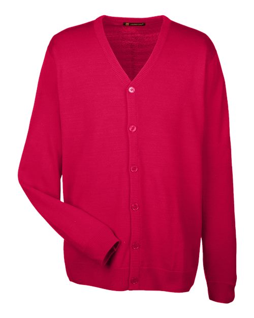 Harriton M425 Men's Pilbloc™ V-Neck Button Cardigan Sweater
