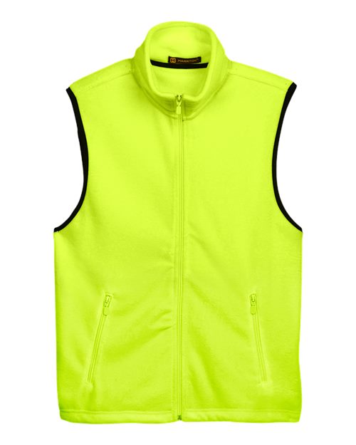 Harriton M985 Unisex Fleece Full-Zip Vest