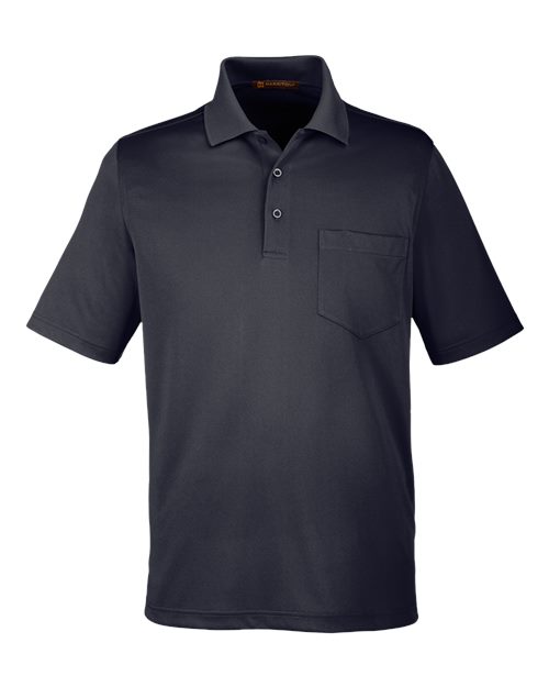 Harriton M348P Men's Advantage Snag Protection Plus IL Pocket Polo