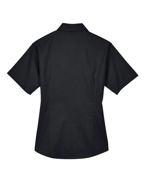 Harriton M500SW Women's Easy Blend™ Short Sleeve Twill Dress Shirt with Stain-Release