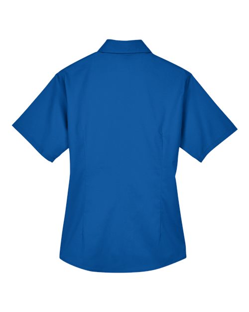 Harriton M500SW Women's Easy Blend™ Short Sleeve Twill Dress Shirt with Stain-Release