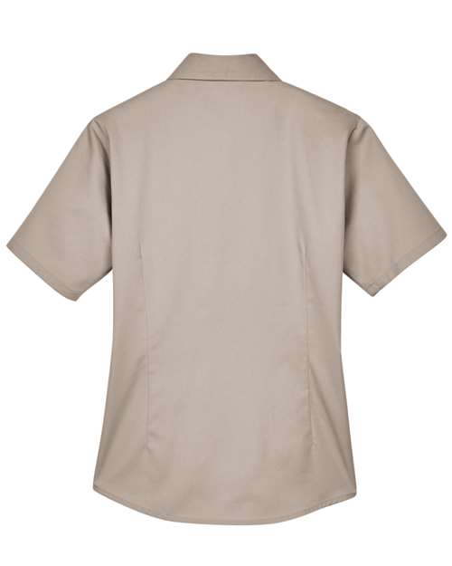 Harriton M500SW Women's Easy Blend™ Short Sleeve Twill Dress Shirt with Stain-Release