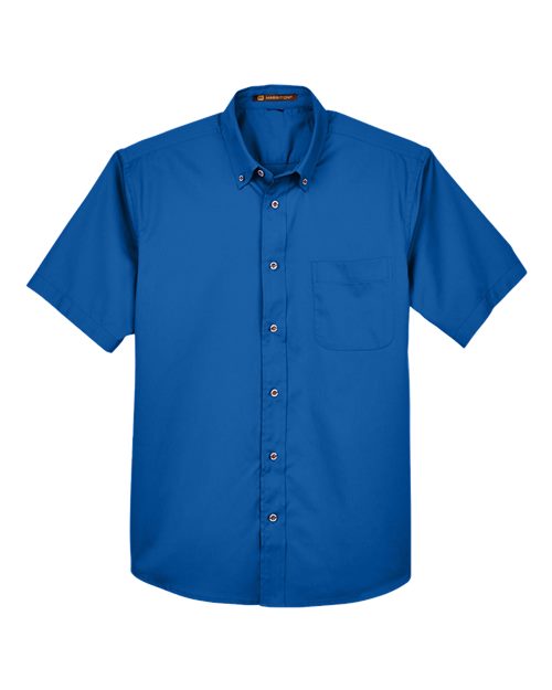 Harriton M500S Men's Easy Blend™ Twill Dress Shirt with Stain-Release