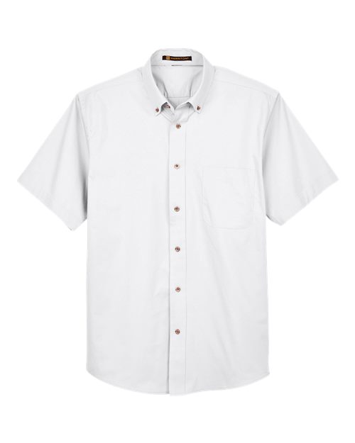 Harriton M500S Men's Easy Blend™ Twill Dress Shirt with Stain-Release
