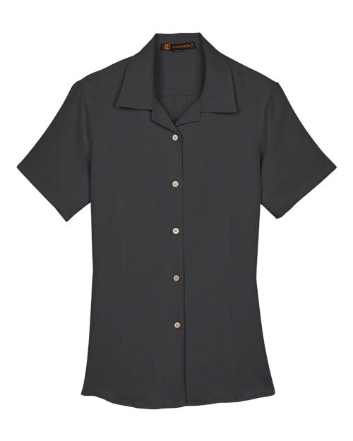 Harriton M570W Women's Bahama Cord Camp Shirt