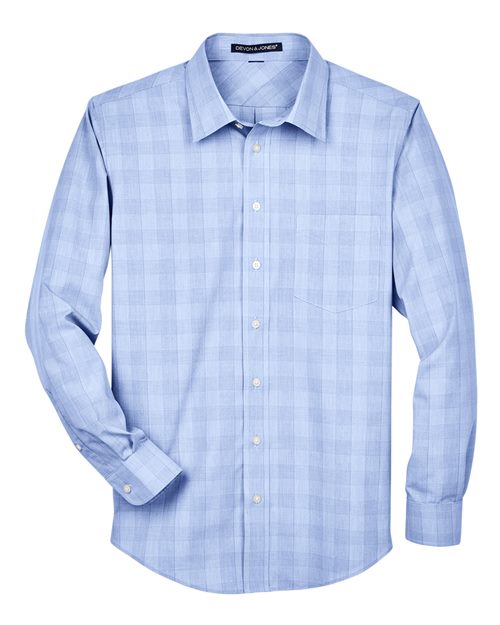 Devon & Jones DG520 Men's Crown Collection® Glen Plaid Woven Dress Shirt