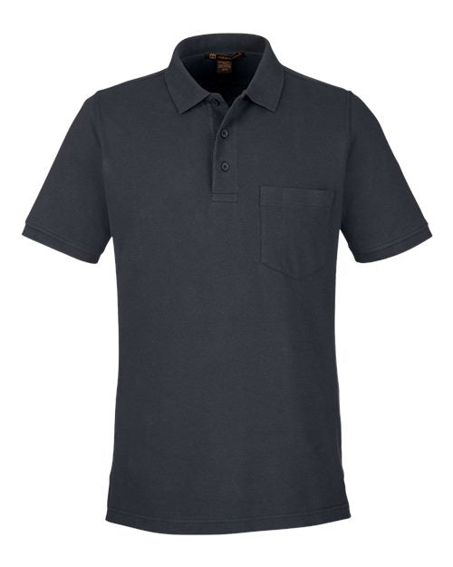 Harriton M205P Men's Valiant Cotton Snag Protect Pocket Polo