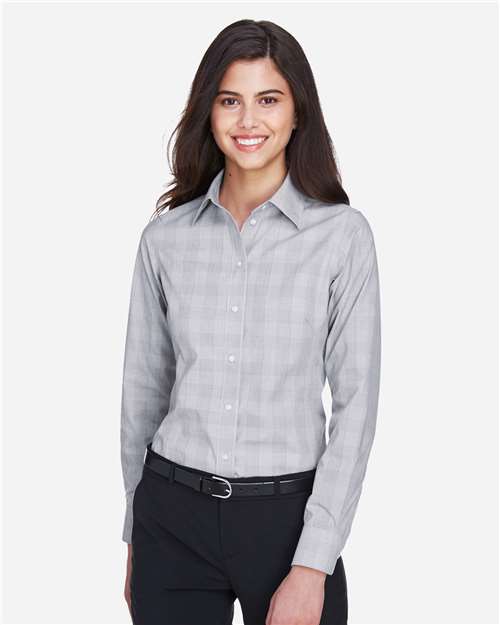 Devon & Jones DG520W Women's Crown Collection® Glen Plaid Woven Dress Shirt