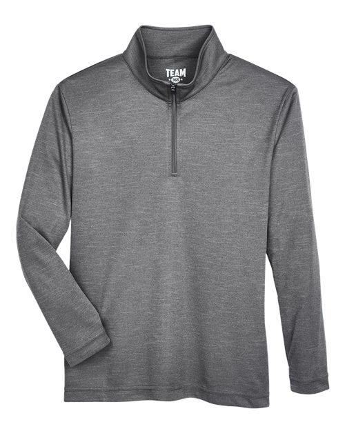 Team 365 TT31HY Youth Zone Sonic Heather Performance Quarter-Zip Pullover