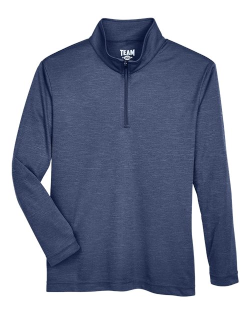 Team 365 TT31HY Youth Zone Sonic Heather Performance Quarter-Zip Pullover