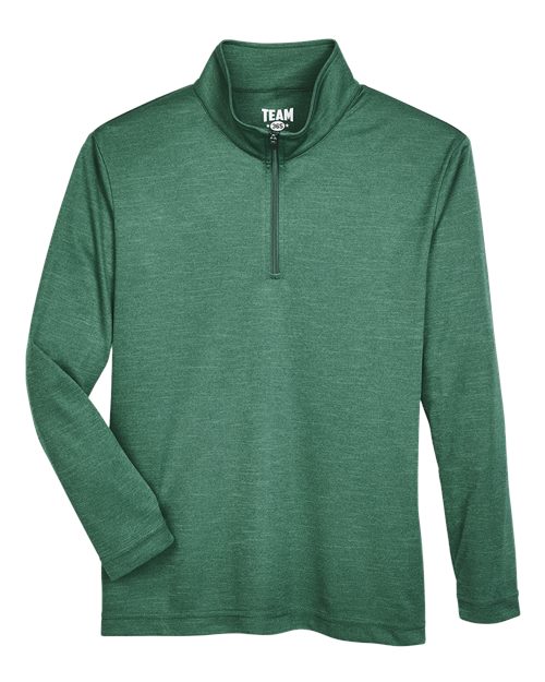 Team 365 TT31HY Youth Zone Sonic Heather Performance Quarter-Zip Pullover