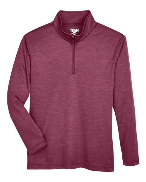 Team 365 TT31HY Youth Zone Sonic Heather Performance Quarter-Zip Pullover