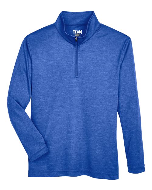 Team 365 TT31HY Youth Zone Sonic Heather Performance Quarter-Zip Pullover