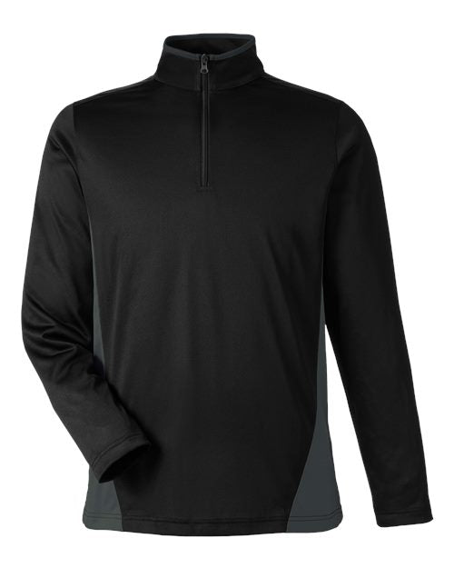 Harriton M786 Men's Flash Snag Protection Plus IL Colorblock Quarter-Zip Pullover