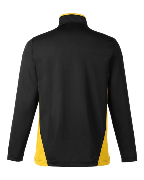 Harriton M786 Men's Flash Snag Protection Plus IL Colorblock Quarter-Zip Pullover