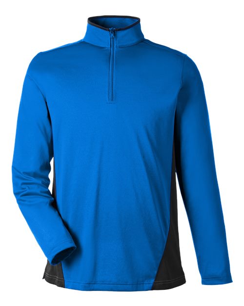 Harriton M786 Men's Flash Snag Protection Plus IL Colorblock Quarter-Zip Pullover
