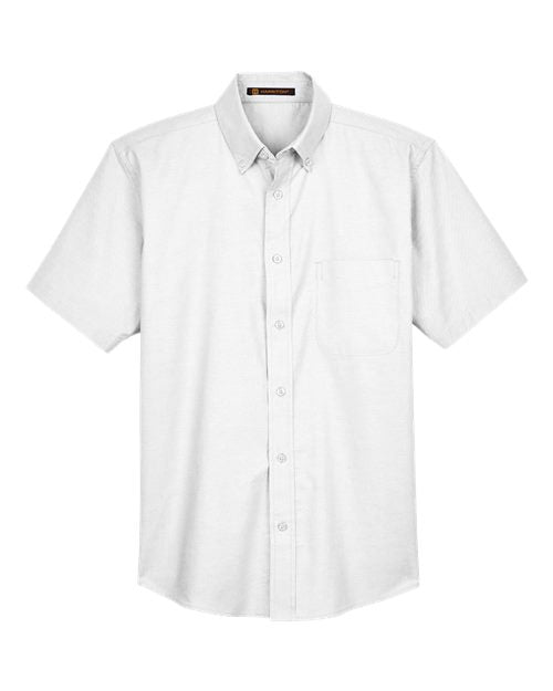 Harriton M600S Men's Oxford Short Sleeve with Stain-Release
