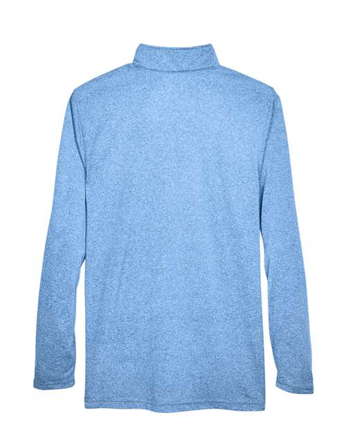 UltraClub 8618 Men's Cool & Dry Heathered Performance Quarter-Zip Pullover