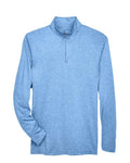 UltraClub 8618 Men's Cool & Dry Heathered Performance Quarter-Zip Pullover