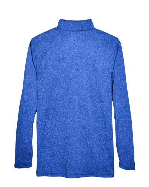 UltraClub 8618 Men's Cool & Dry Heathered Performance Quarter-Zip Pullover