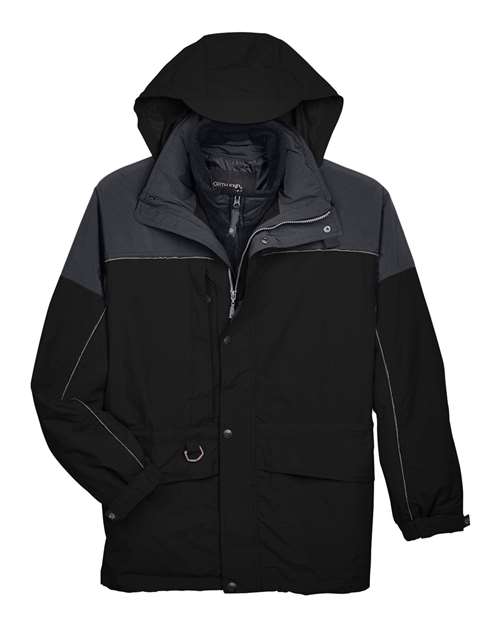 North End 88006 Men's 3-in-1 Two-Tone Parka