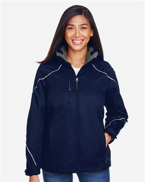 North End 78196 Women's Angle 3-in-1 Jacket with Bonded Fleece Liner