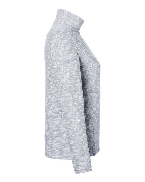 North End NE415W Women's Eclipse Jacquard Quarter-Zip Pullover