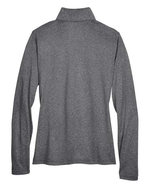 UltraClub 8618W Women's Cool & Dry Heathered Performance Quarter-Zip Pullover