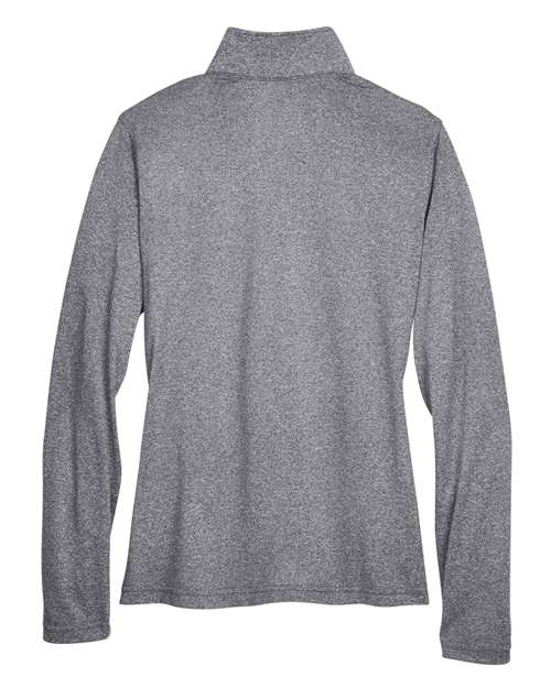 UltraClub 8618W Women's Cool & Dry Heathered Performance Quarter-Zip Pullover