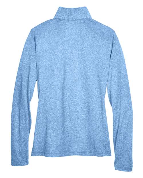 UltraClub 8618W Women's Cool & Dry Heathered Performance Quarter-Zip Pullover