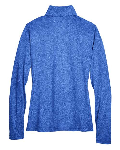 UltraClub 8618W Women's Cool & Dry Heathered Performance Quarter-Zip Pullover