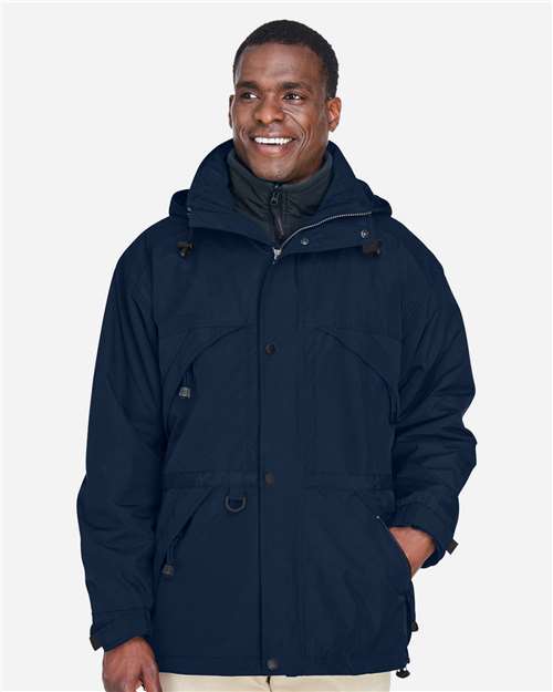North End 88007 Men's 3-in-1 Parka with Dobby Trim