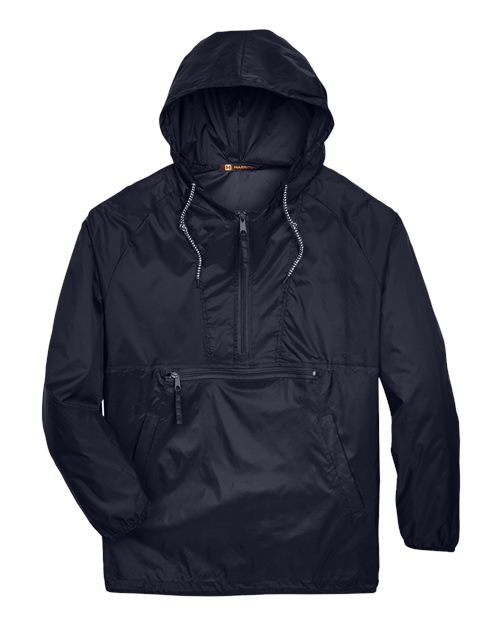Harriton M750 Men's Packable Hooded Nylon Jacket