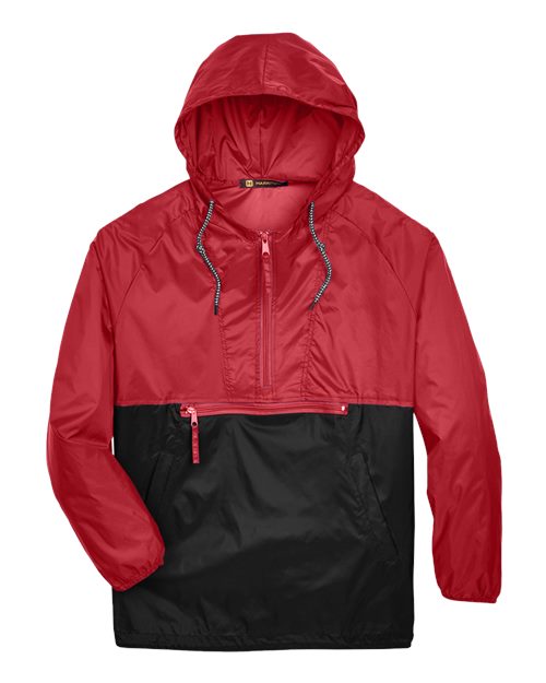 Harriton M750 Men's Packable Hooded Nylon Jacket