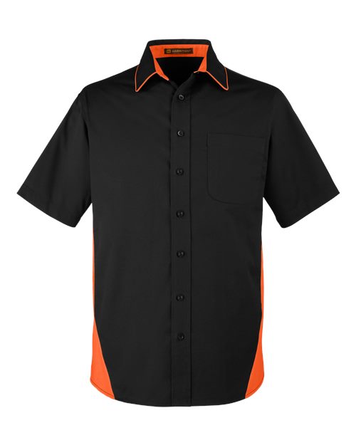 Harriton M586T Men's Tall Flash IL Colorblock Shirt