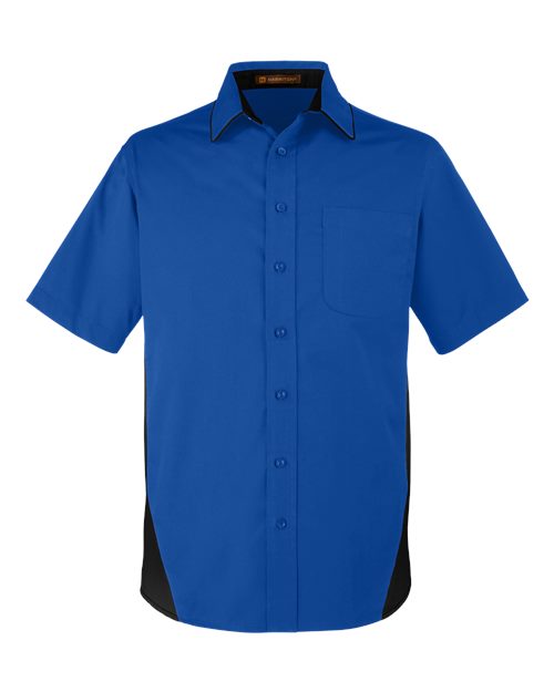 Harriton M586T Men's Tall Flash IL Colorblock Shirt