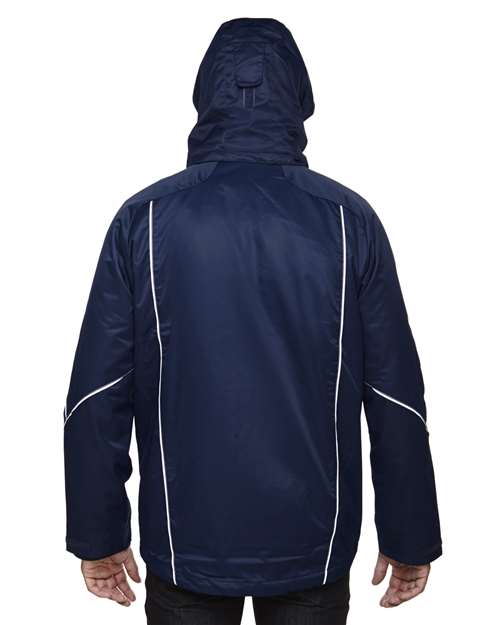 North End 88196T Men's Tall Angle 3-in-1 Jacket with Bonded Fleece Liner