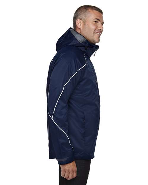 North End 88196T Men's Tall Angle 3-in-1 Jacket with Bonded Fleece Liner